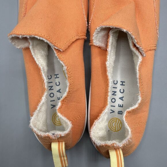 Vionic Beach Malibu Slip On Sneaker Womens Melon Canvas Size 9 - Picture 11 of 12